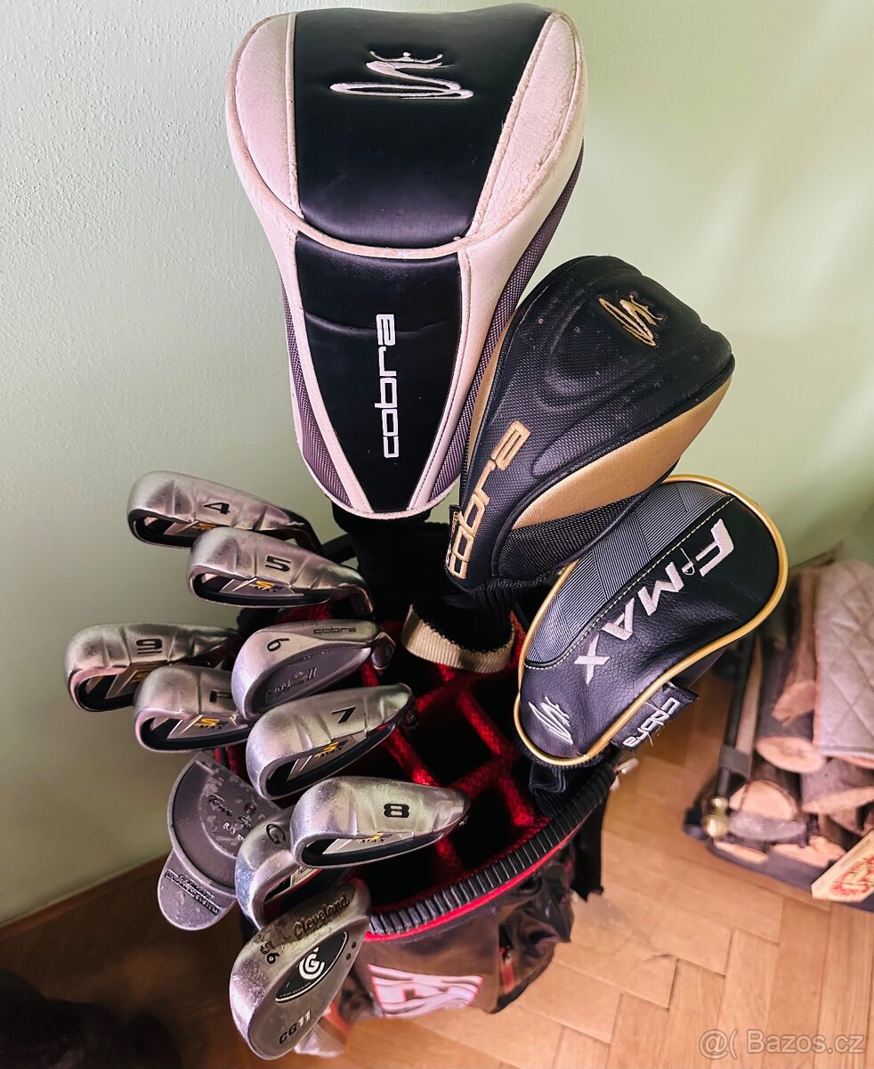 GOLFOVÝ SET COBRA DRIVER BAG DŘEVO HYBRID ŽELEZA PUTTER