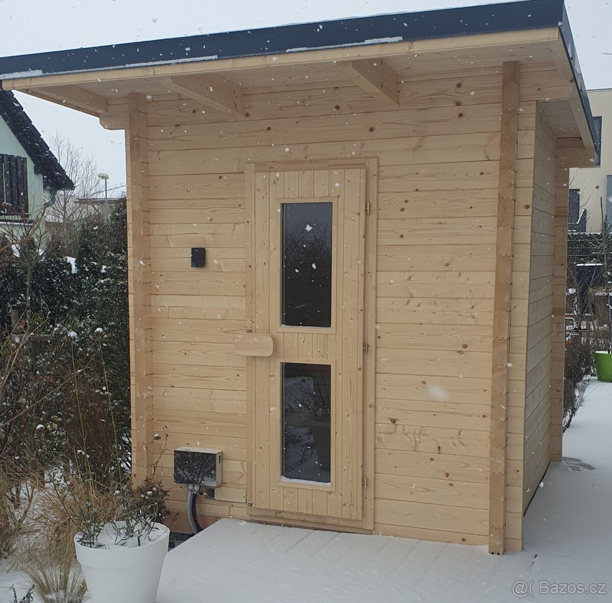 Venkovní finská sauna - srubová