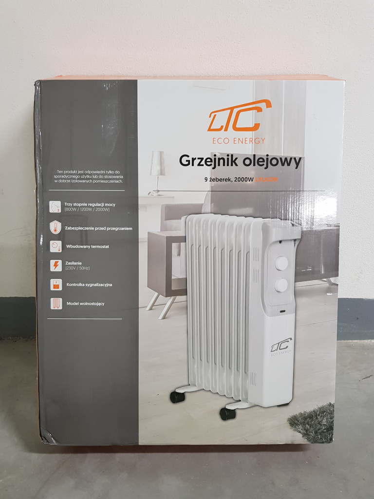 Olejový radiátor 2000W, 9 žeber - 4ks (nový)