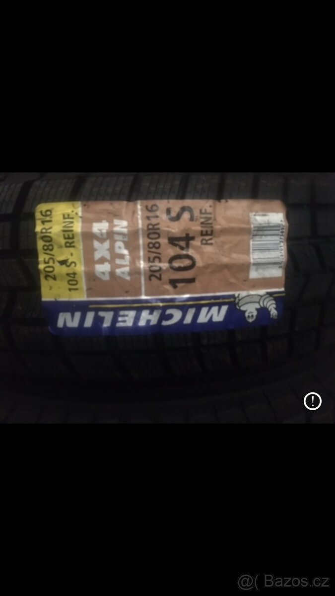 Michelin 205/80-16 zesílené zimní ,NOVÉ