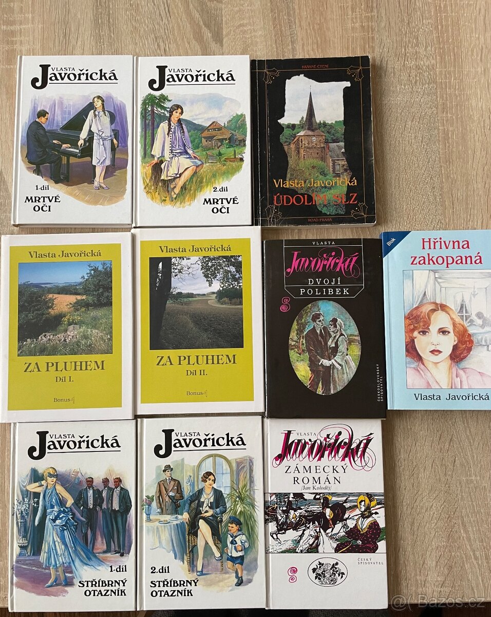 Vlasta Javořická knihy 10 ks