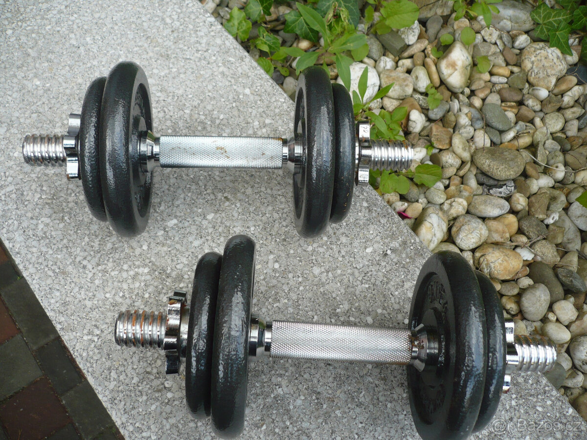 Prodám jednoruční činky 2x10kg