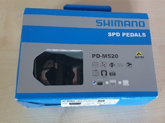 SPD pedály Shimano M520 včetně kufrů , NOVÉ