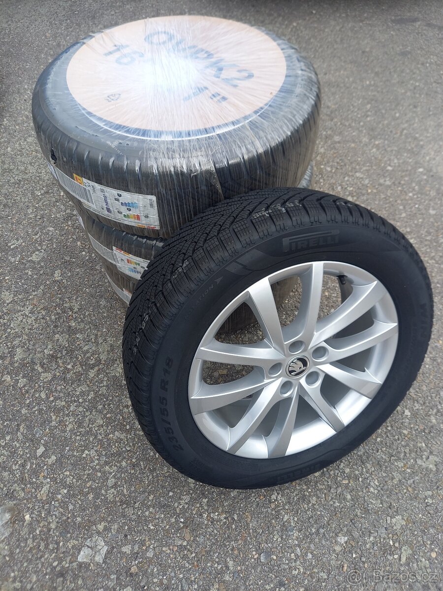 Š.Kodiaq, Kodiaq 2/VW Tiguan -NOVÁ zimní Alu sada -235/55R18