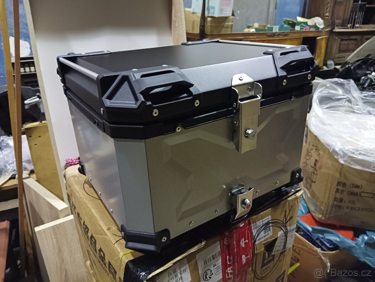 velký hliníkový TOPcase 55 l .. NOVÝ .. s plotnou