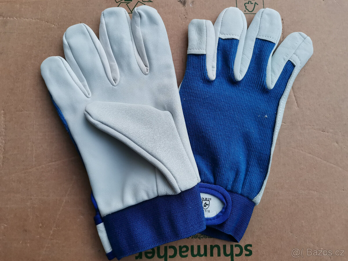 Pracovní rukavice kůže a bavlna