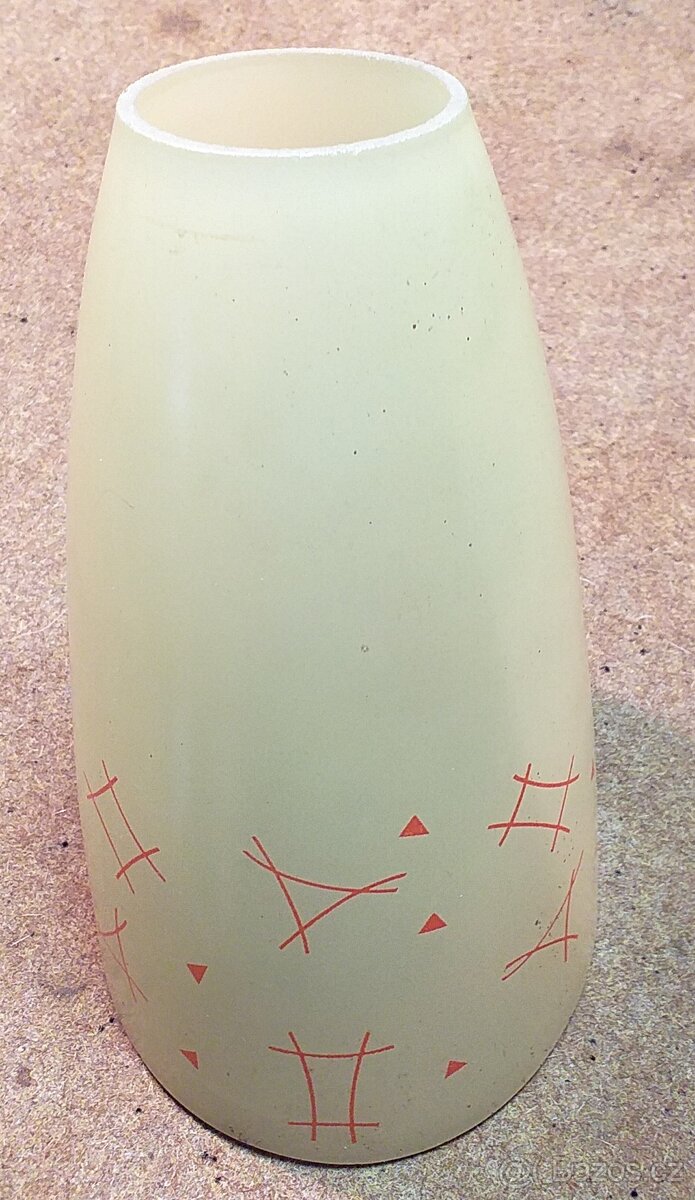 Skleněné stínidlo retro lustru - 60. léta 20. století