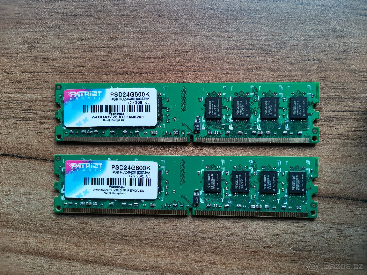 DDR2 800MHz 4GB (2x2GB) Patriot kit