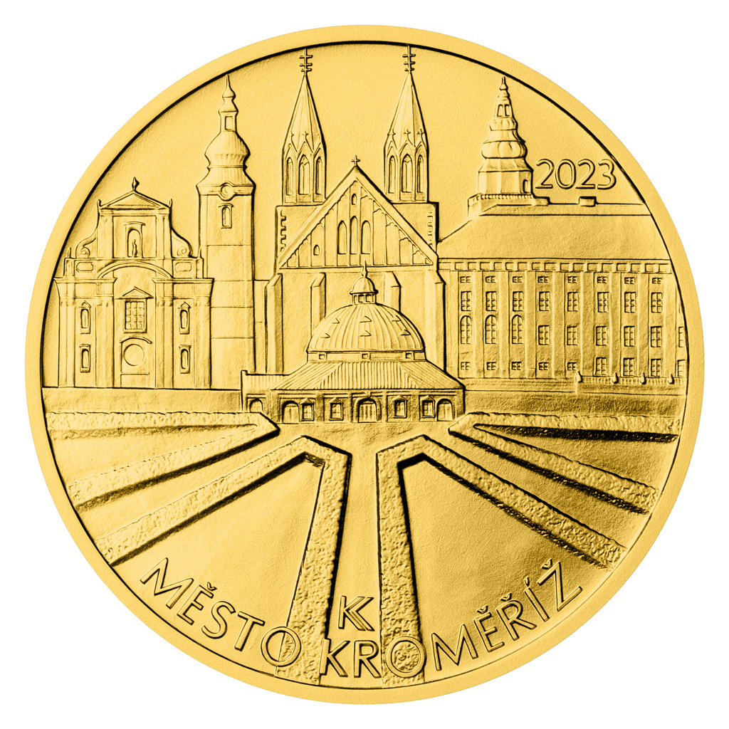 Zlatá mince ČNB 5000 Kč: KROMĚŘÍŽ - BK