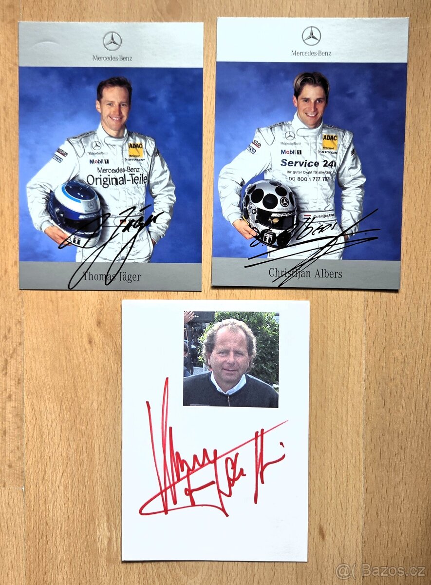 Klaus Ludwig orig. autogram a Mercedes autogramkarty