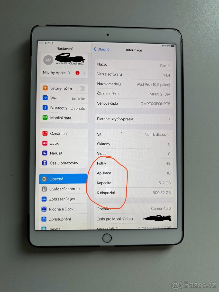 Apple iPad Pro 10,5" Cellular 512GB Silver (MPMF2FD/A)