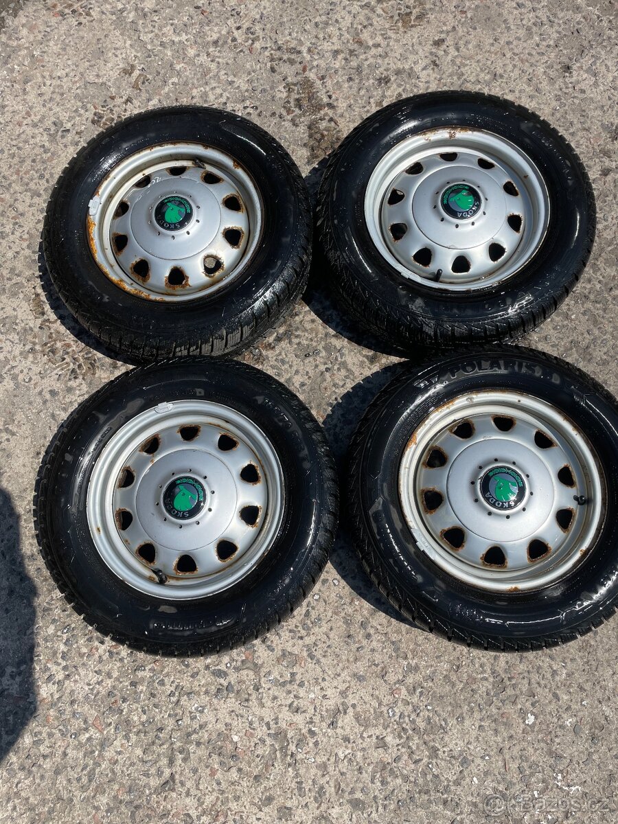 Sada zimních plechů Škoda Felicia s pneu