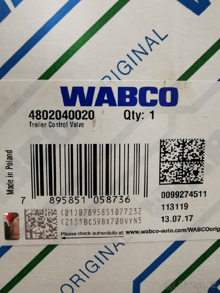WABCO řídící ventil EBS nový