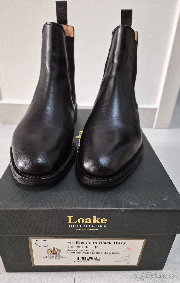 Panske kozene Chelsea Blenheim Black Waxy,vel.8/42
