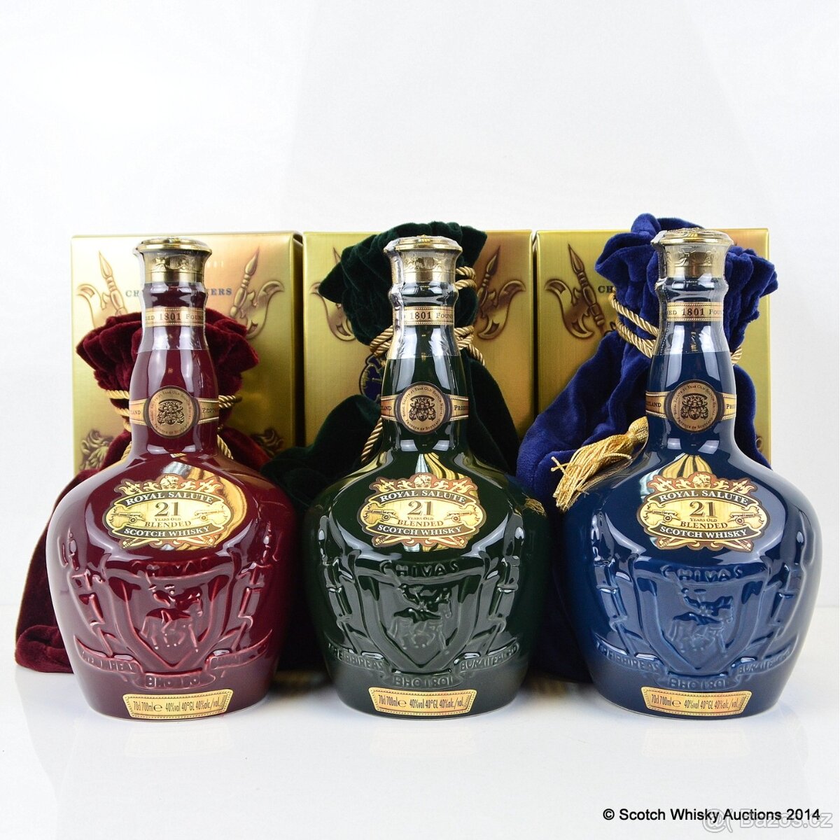 Chivas Regal Royal Salute 21y Emerald flacon (zelená)