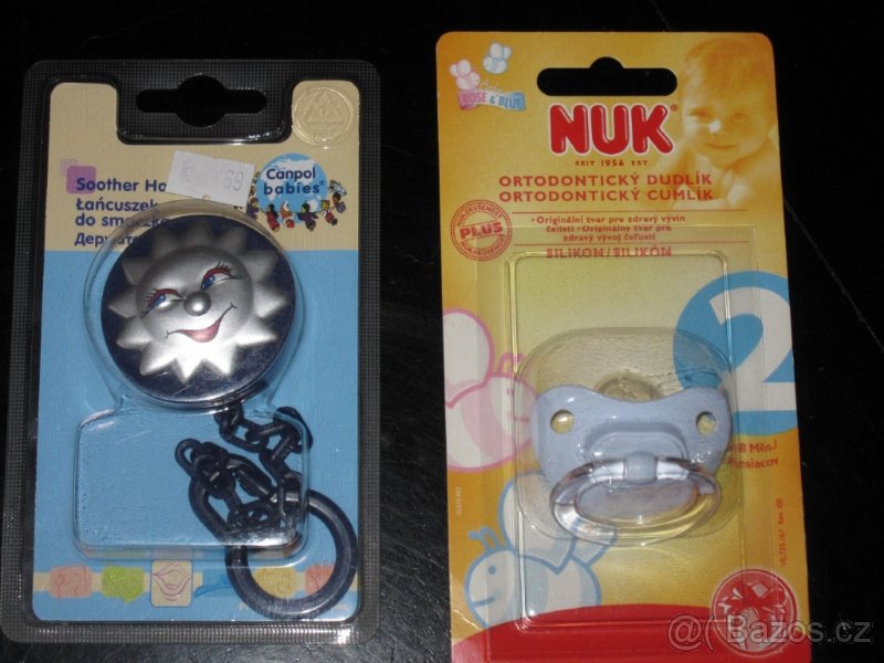dudlík NUK + řetízek + náhradní savičky NUK - NOVÉ