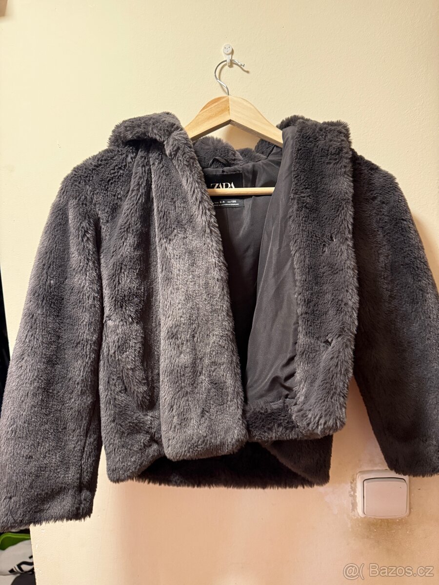 Kožich tmavé šedý pro holky