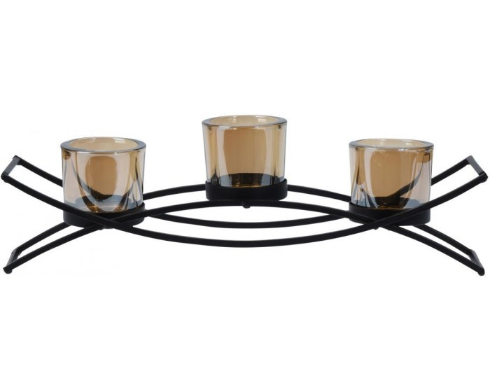 svícen + čajové svíčky