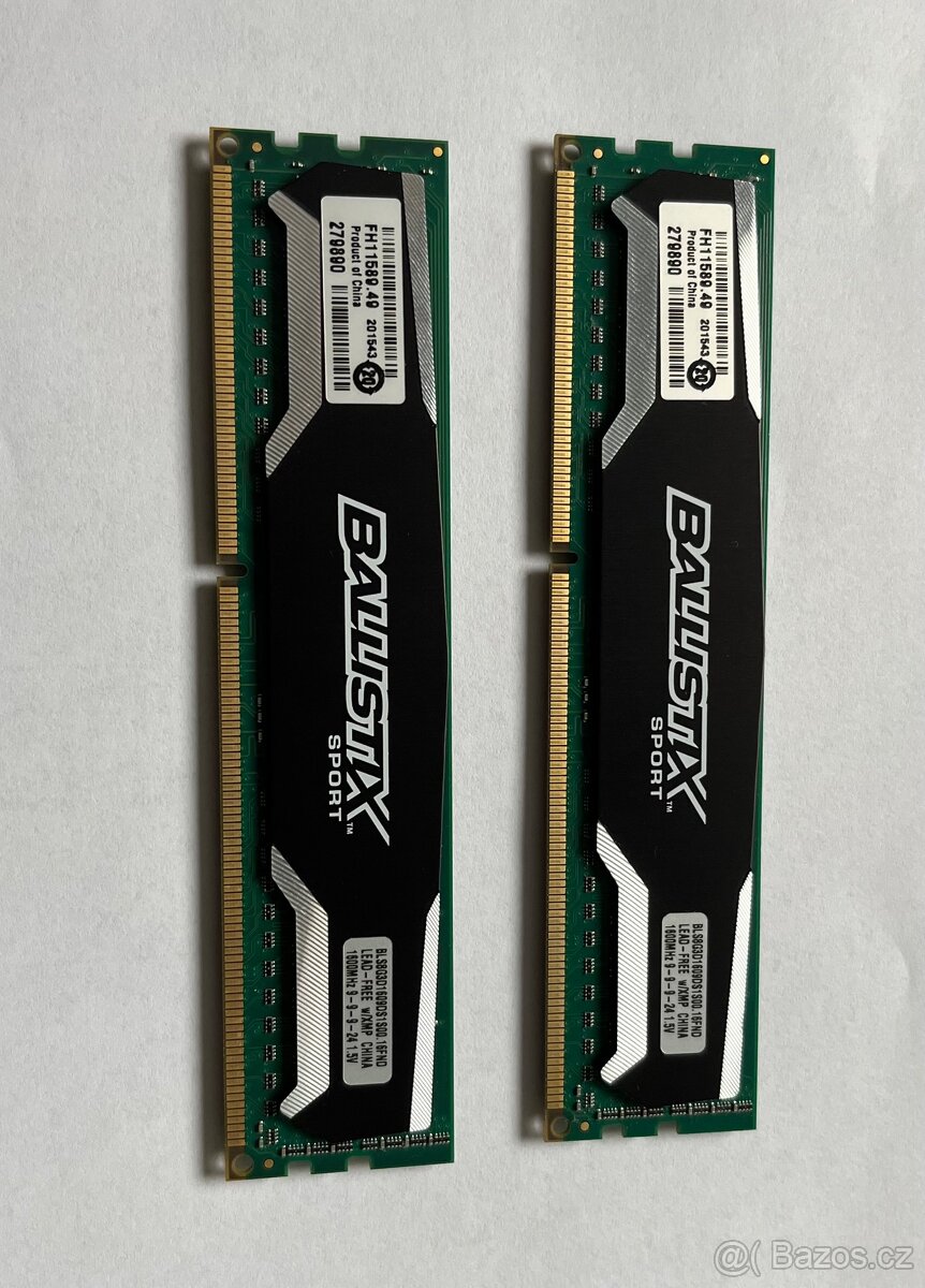 DDR3 1600MHz 16GB Crucial Ballistix