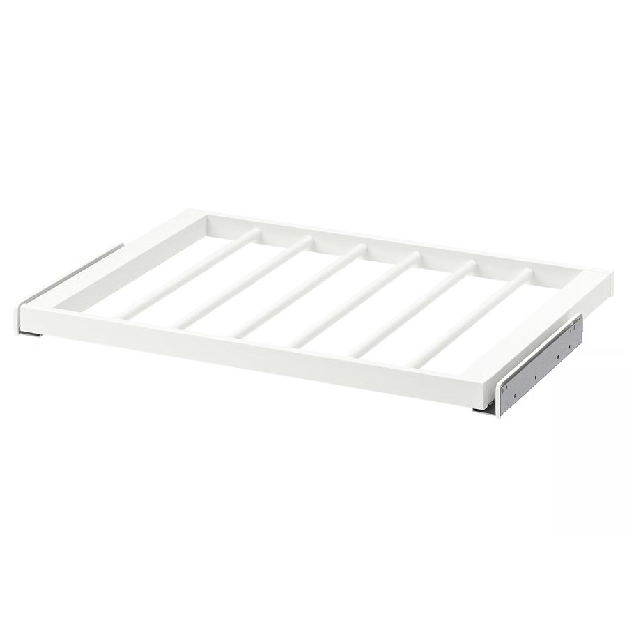 IKEA KOMPLEMENT Výsuvný věšák na kalhoty, bílá, 75x58 cm
