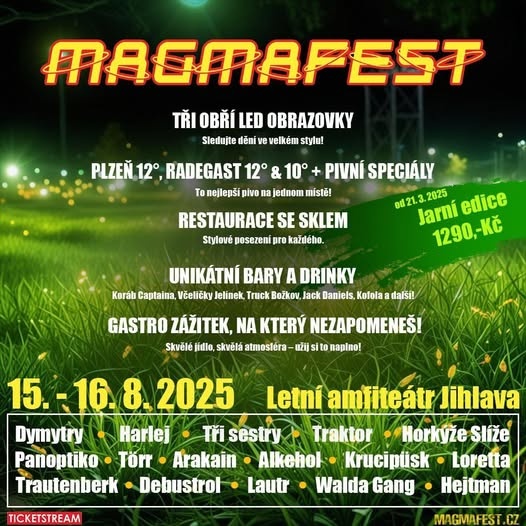 nabízím 2 vstupenky na magmafest