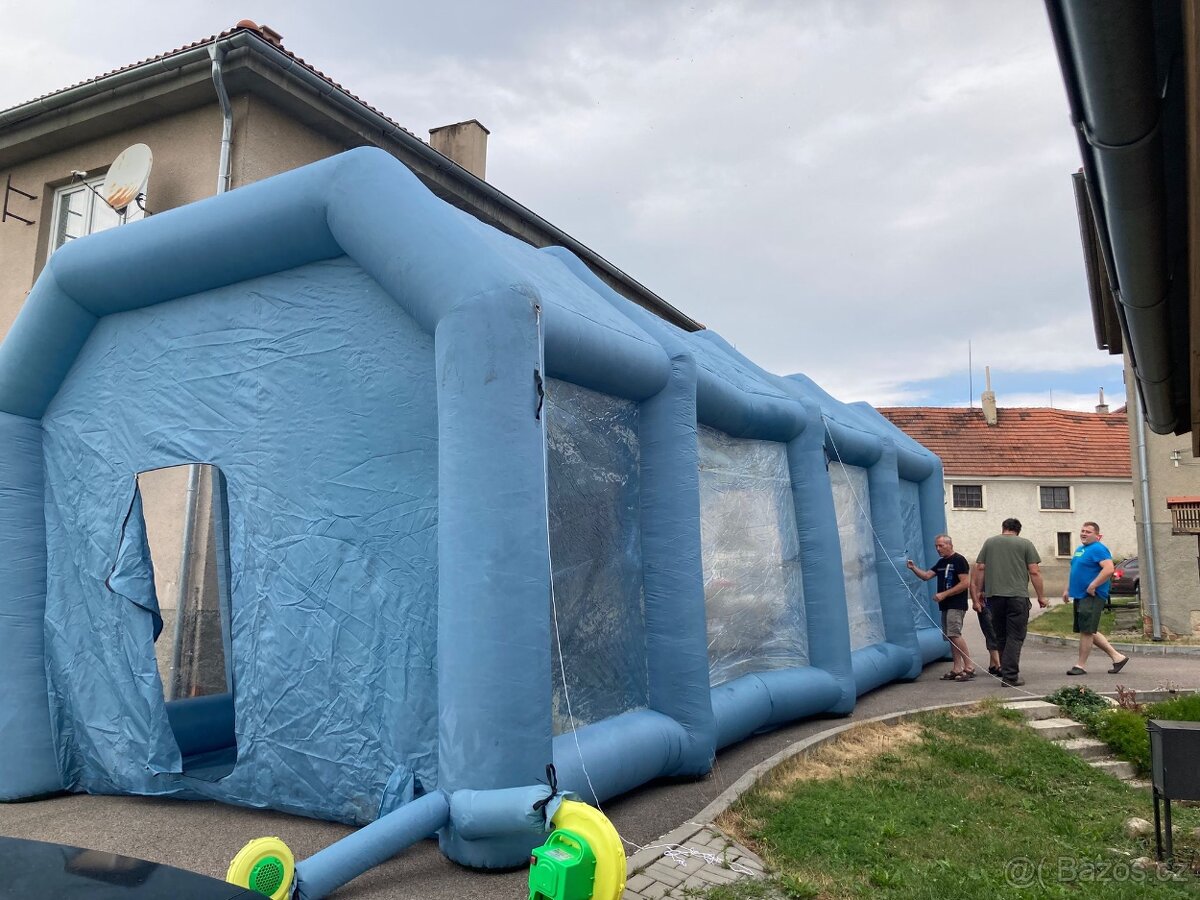 Nafukovací stříkací stan (lakovací box) - jako nový