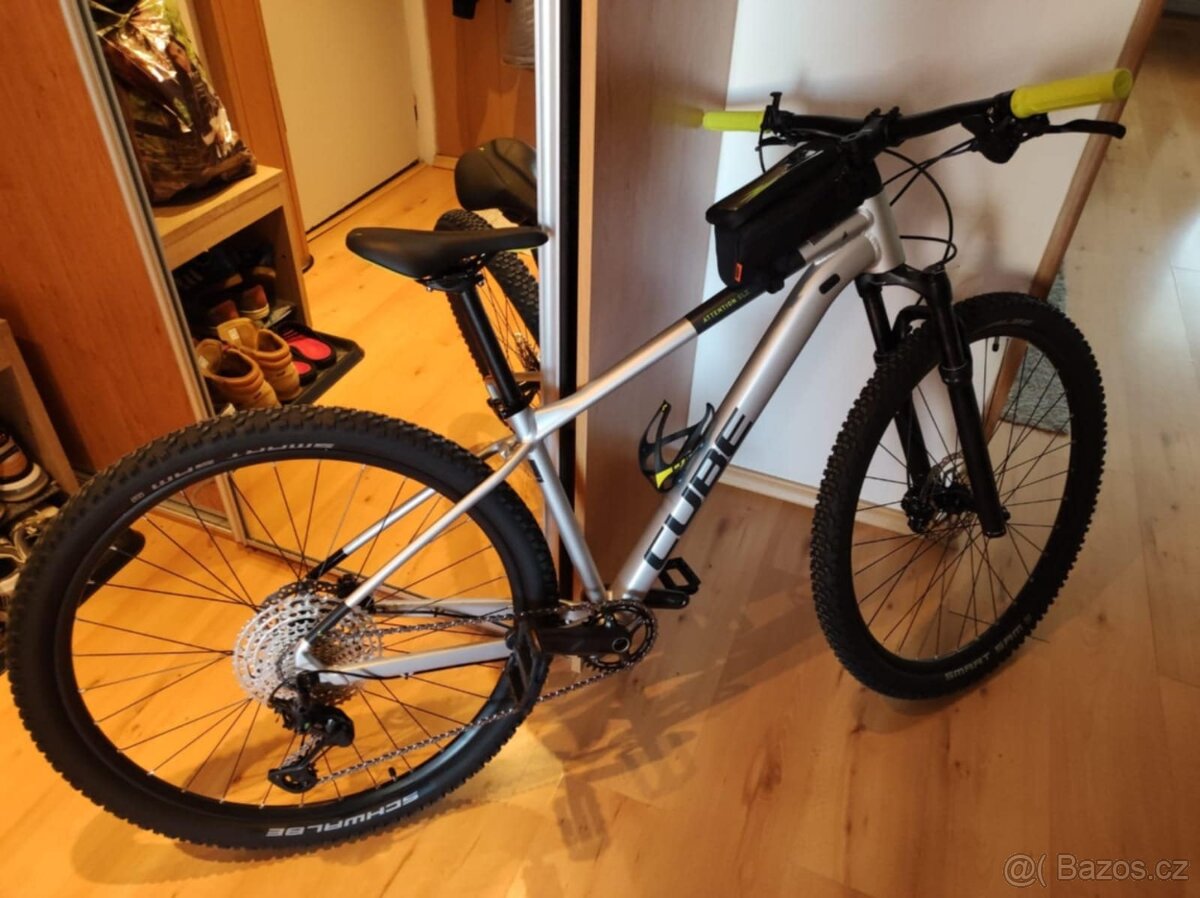 CUBE ATTENTION SLX silvergrey/lime 2023 vel. L 20"