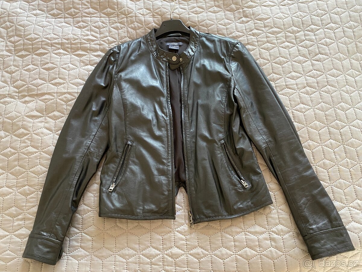 Kožená dámská bunda