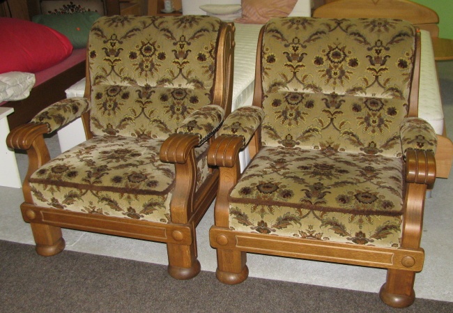 2 rustikální křesla