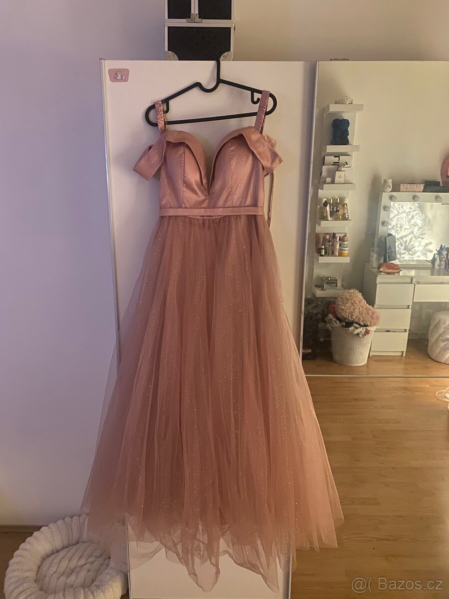 Eva & Lola Růžové Dámské Třpytivé Šaty