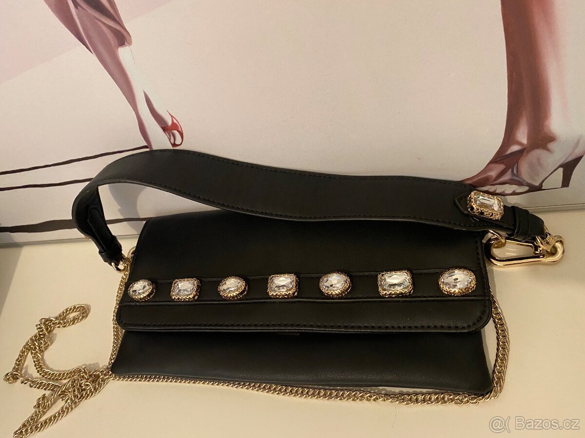 Kabelka černá, kůže , Steve Madden