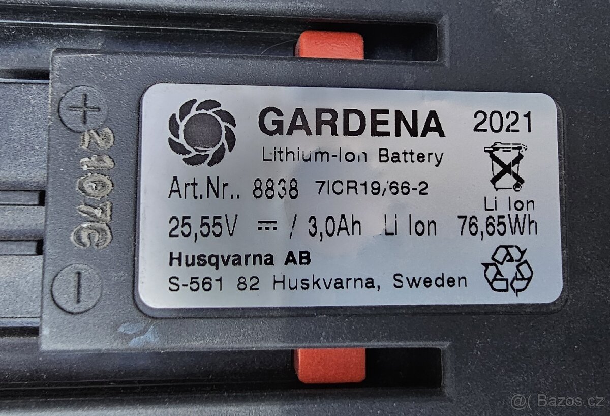 Baterie sekačka Gardena Typ 8838 (3000mAh/75,0Wh