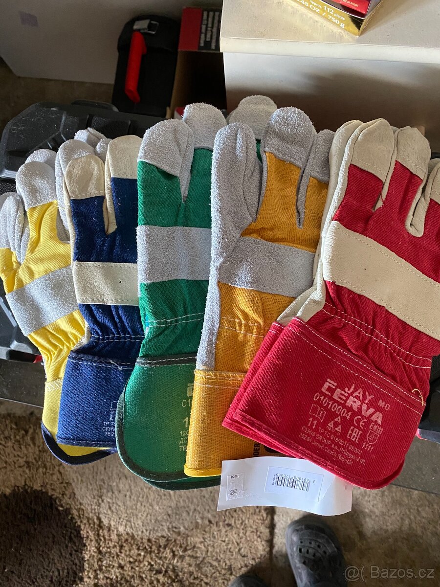5x pracovní rukavice 40kč/kus
