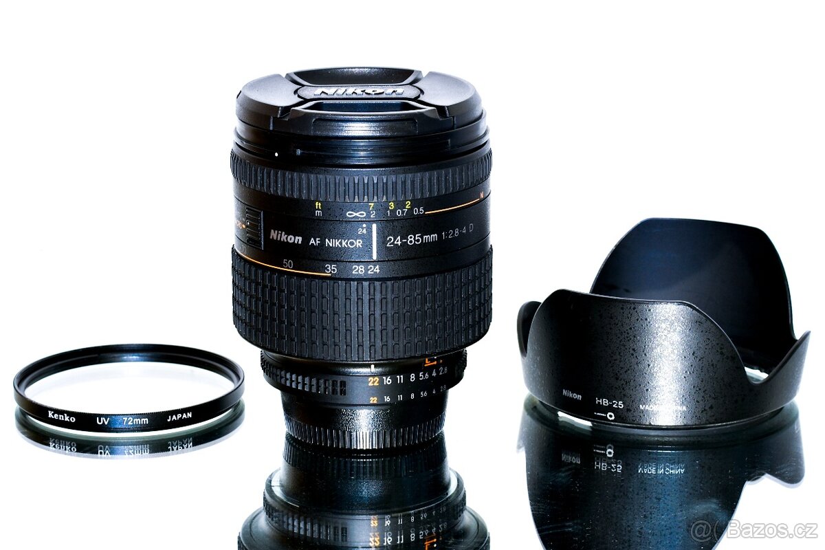 Nikon AF Nikkor 24-85mm 1:2,8-4 D + UV filtr TOP STAV