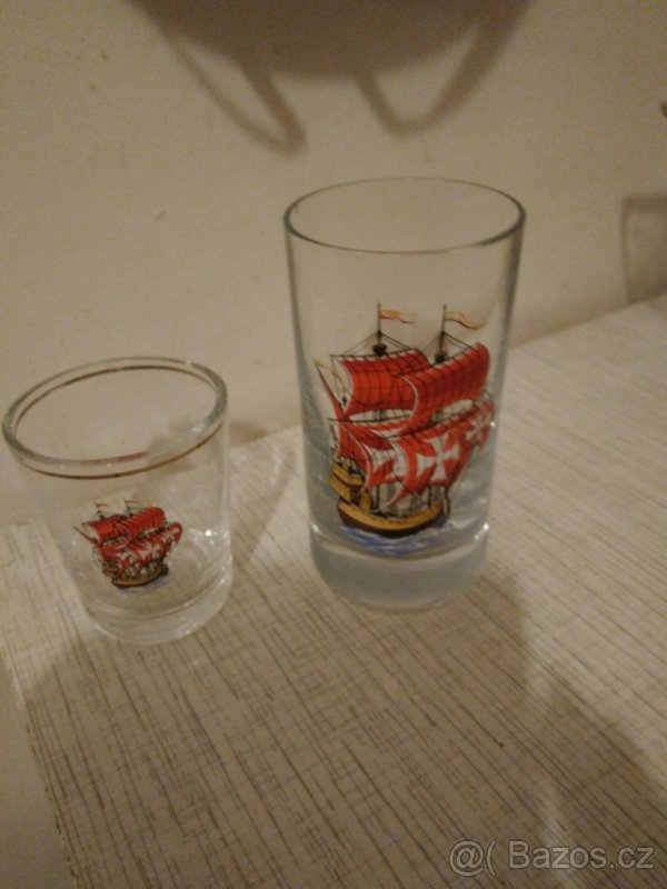 Skleničky LODĚ Karibik