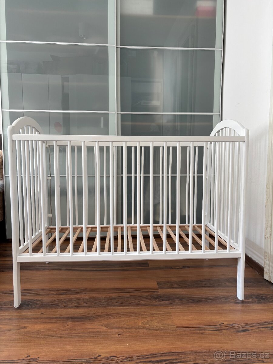 Dětská postýlka bíla dub - 120 x 60 cm