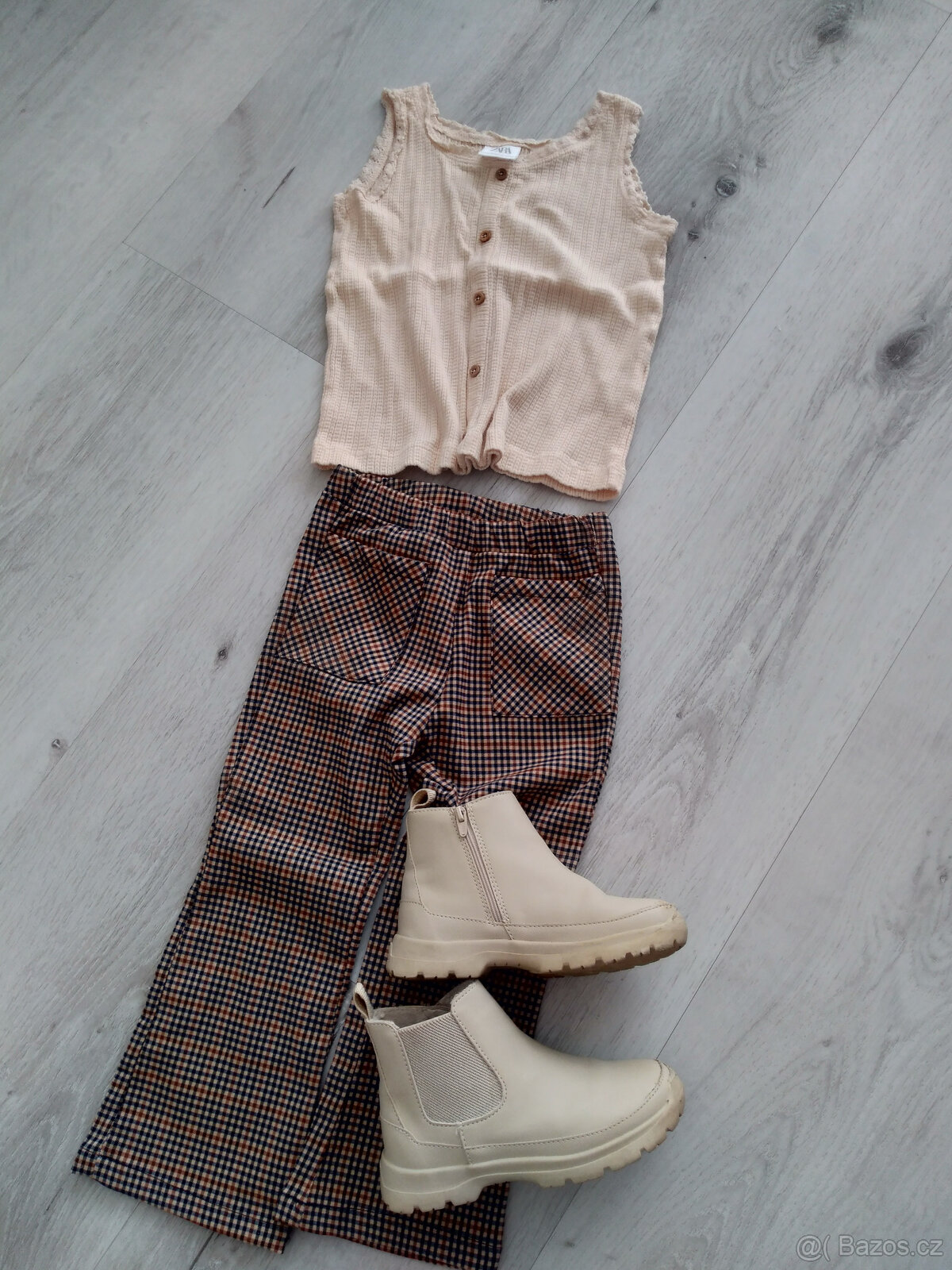 Kalhoty ZARA vel. 104, 3-4 r., černé legíny 110