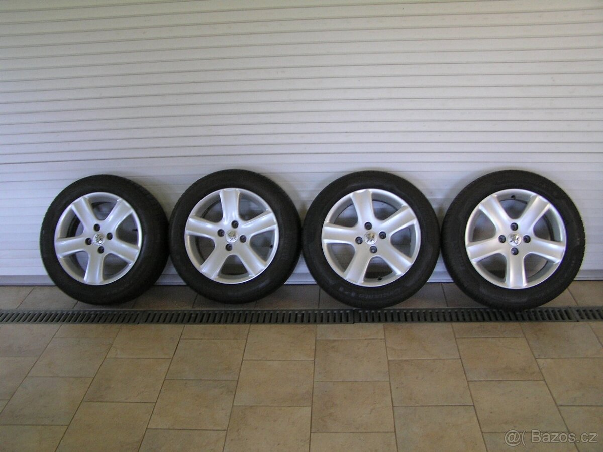 Sada Peugeot alu kol letní pneu