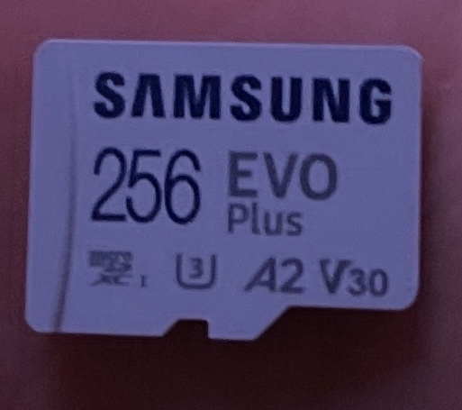 Samsung MicroSDXC 256GB EVO Plus – málo používaná