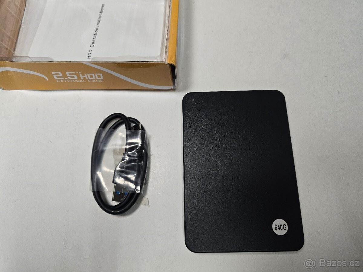 640Gb 2.5 externí disk USB 3 černý