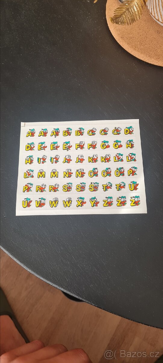 Retro arch samolepek abecedy