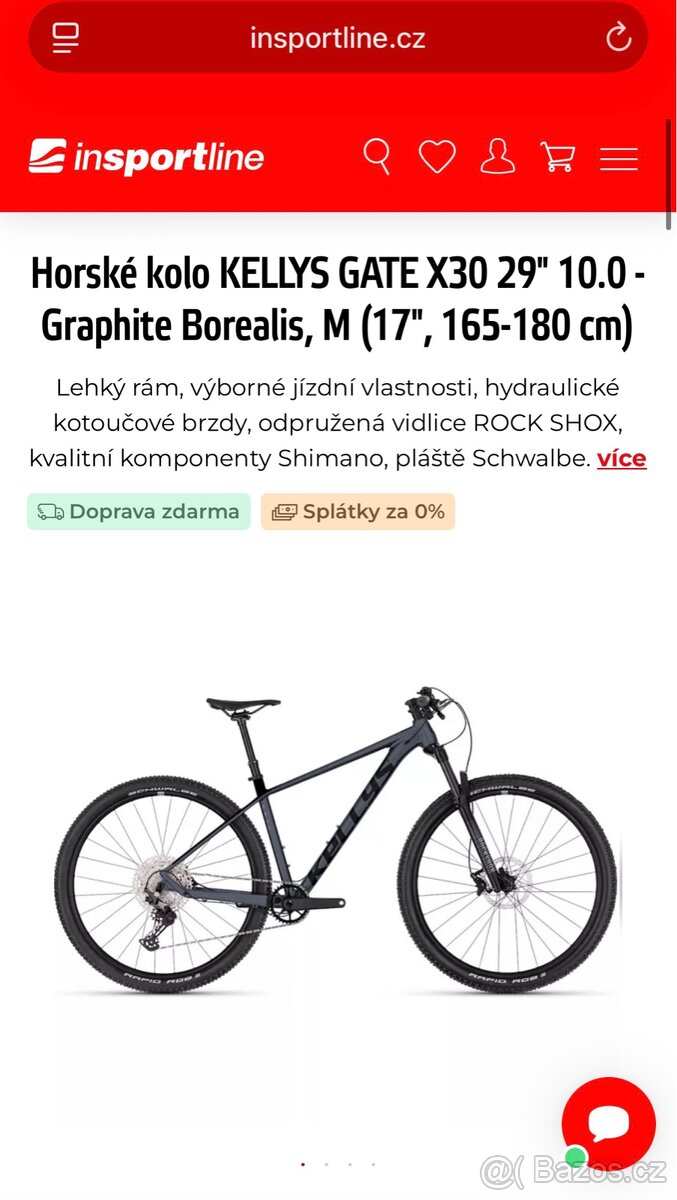 Horské kolo Kellys - záruka