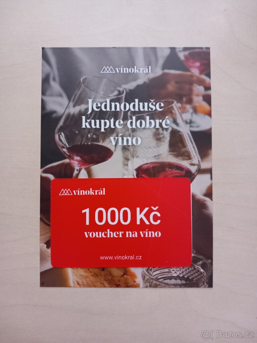 Voucher na víno z Víno Král v hodnotě 1000 Kč