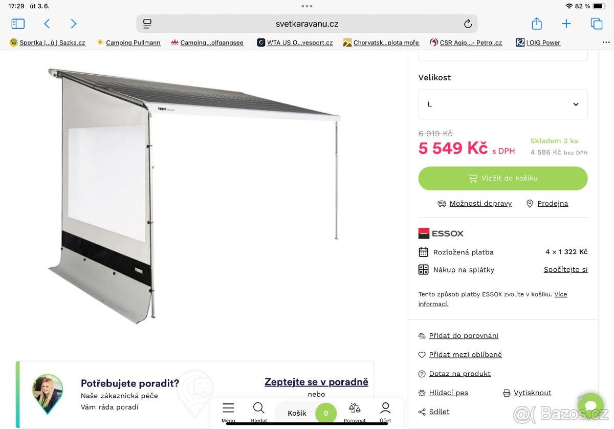 Bočnice k markýze Thule