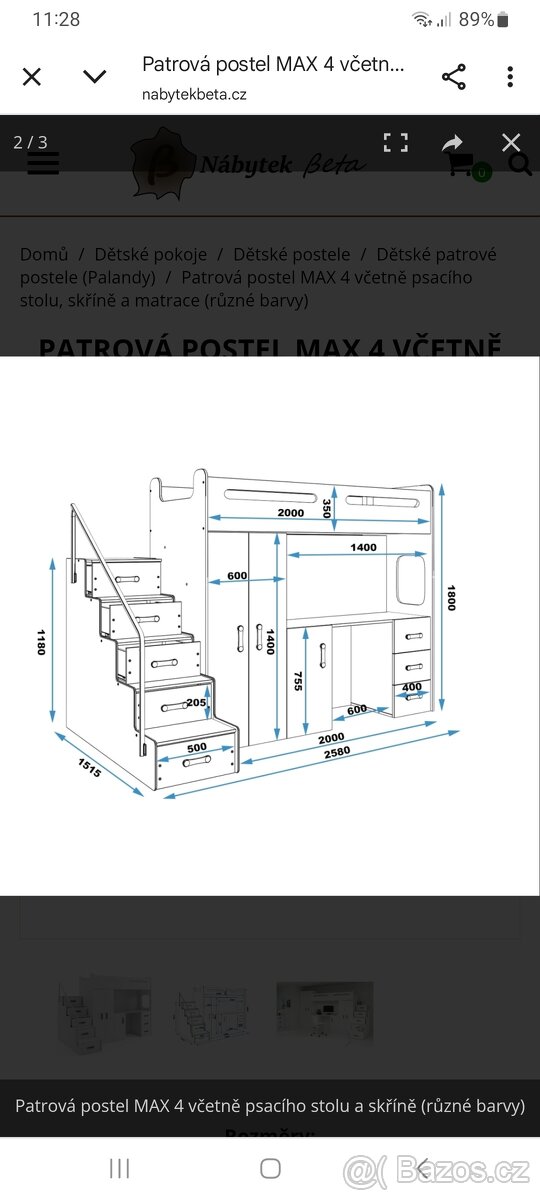 Postel sestava