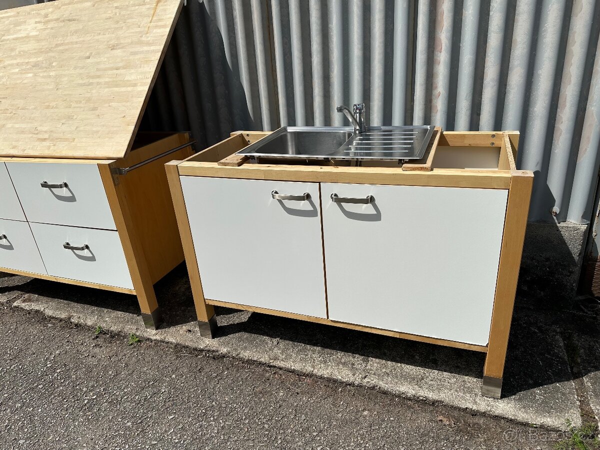 Ikea velká komoda se dřezem modulární kuchyň Varde