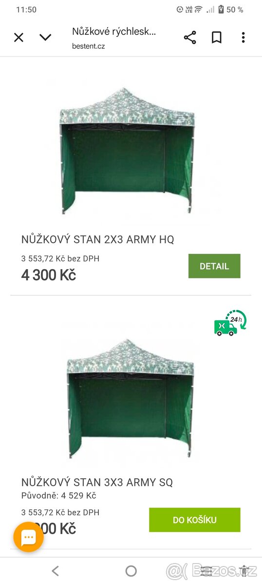 Nůžkový stan