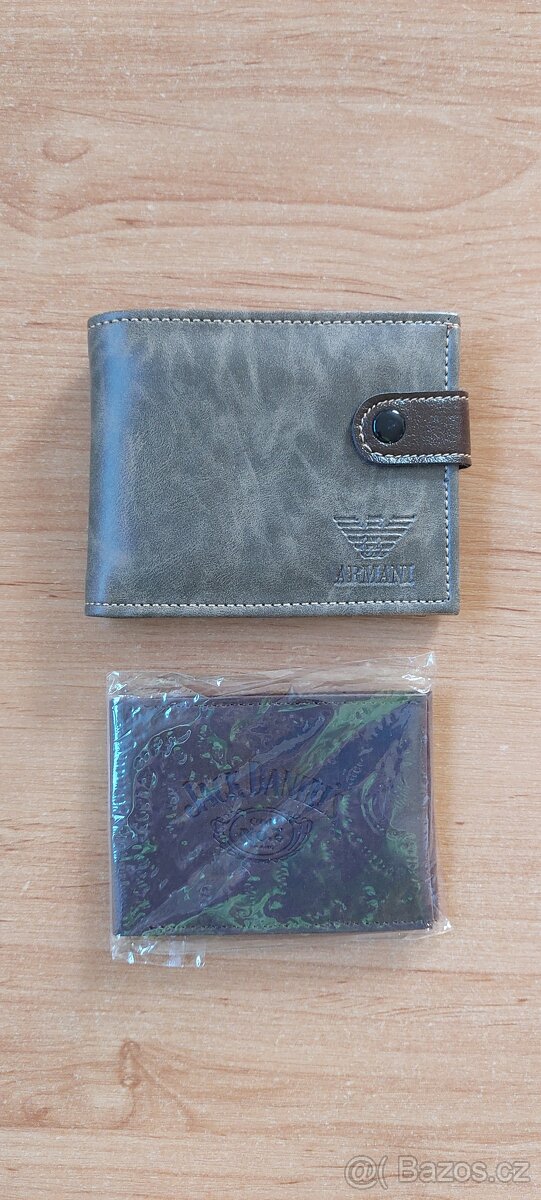 Prodám nové peněženky Armani a Jack Daniels