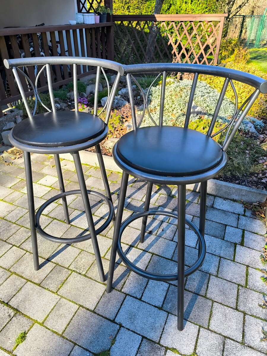 Barová židle - kovová