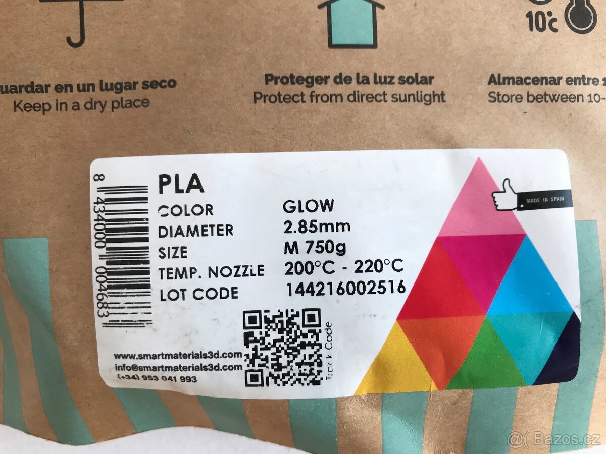 Filament PLA svítící 2,85mm 750g